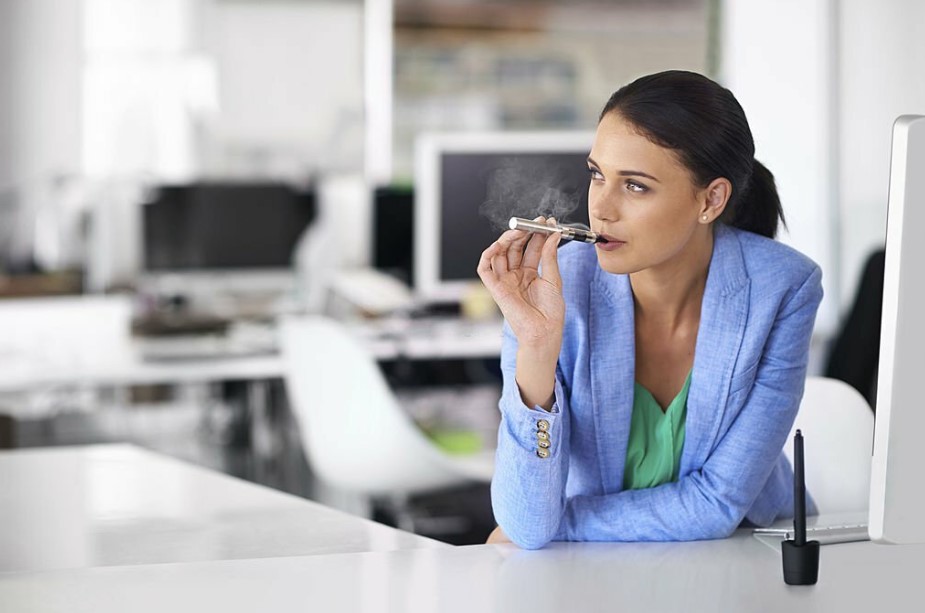 women vaping